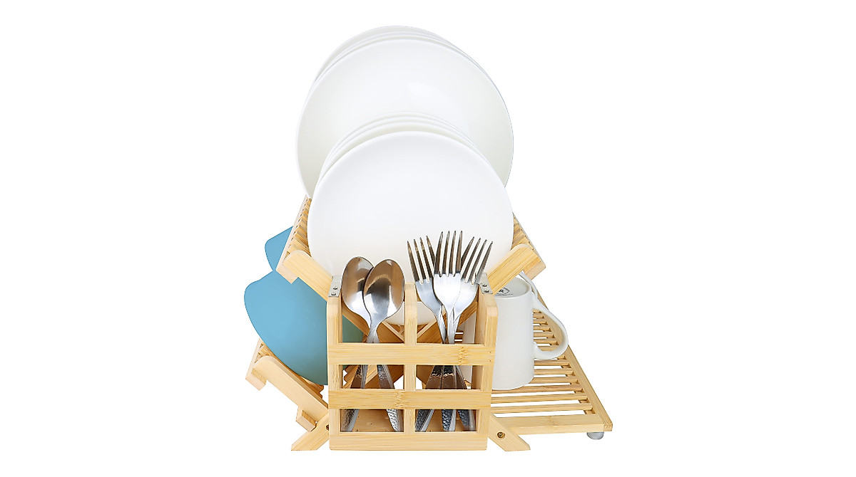 JOEY'Z 3-Tier Bamboo Dish Rack for Your Kitchen