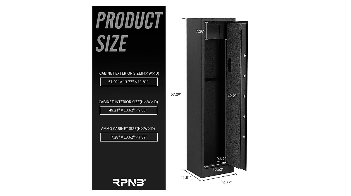 RPNB Rifle Safe with Electronic Lock – Secure 5-Gun Storage