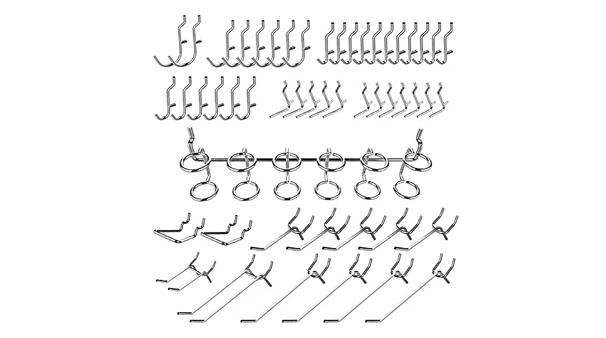 Hiltex 53106 Pegboard Hook Set - 50 Heavy Duty Hooks