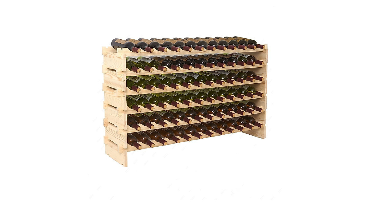 Stackable Modular Wine Rack - Holds 72 Bottles | FixtureDisplays