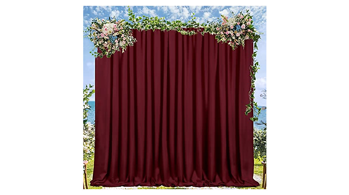 Burgundy Backdrop Curtains: Elegant Wedding & Photo Booth Decor
