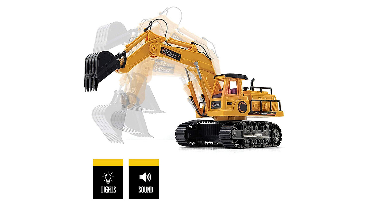 Top Race RC Excavator - Fully Functional Construction Toy for Kids & Adults