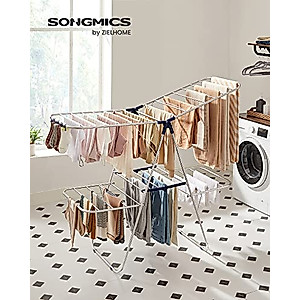 SONGMICS Large Foldable Clothes Drying Rack | 2-Level