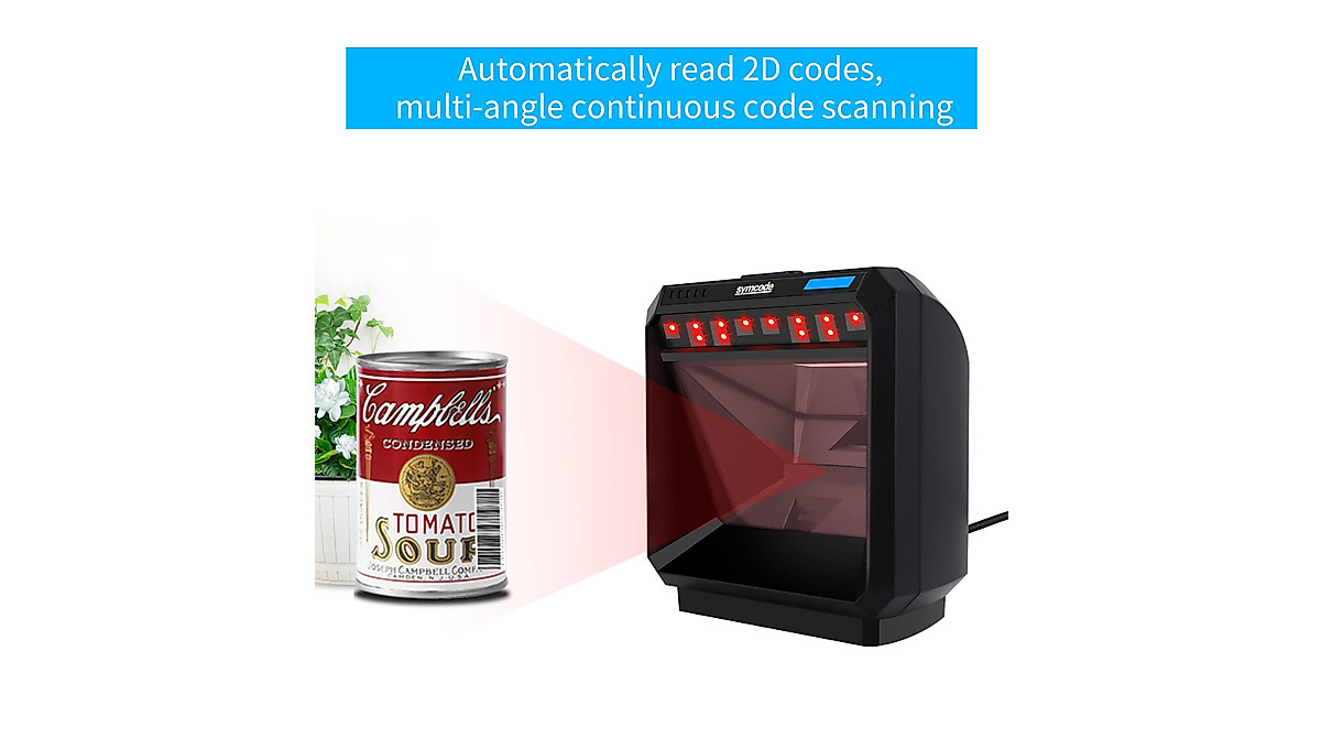 2D Barcode Scanner USB Hands-Free QR Code Reader for Retail & Business