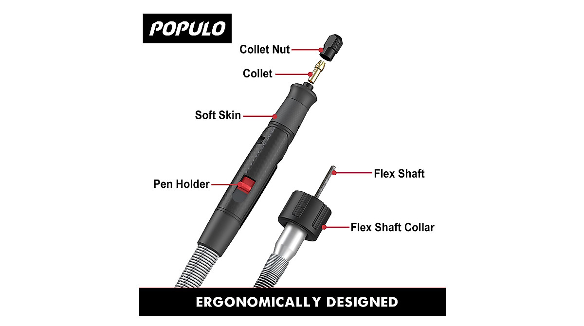 POPULO 20V Cordless Rotary Tool Kit with 80 Accessories