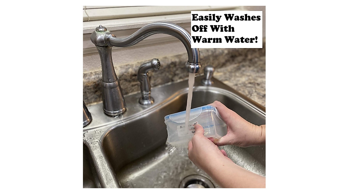 Dissolvable Food Storage Labels - 500 Water-Soluble Labels for Kitchen