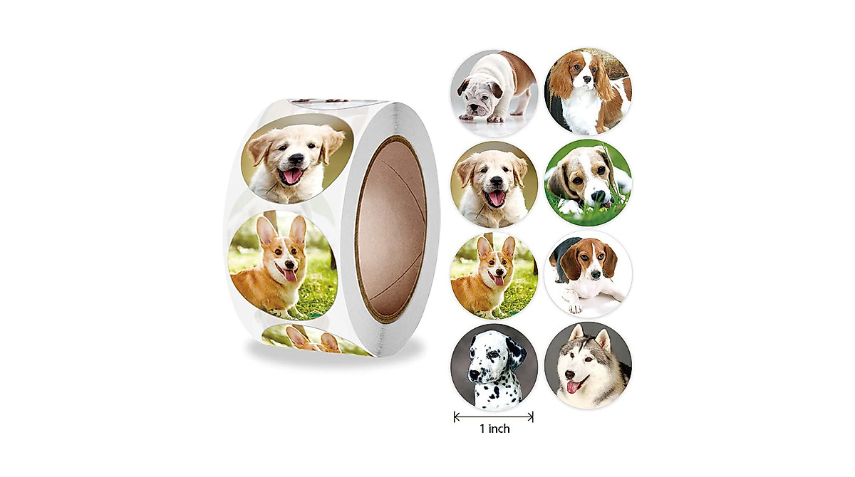 1000 Adorable Dog Stickers for Kids' Parties