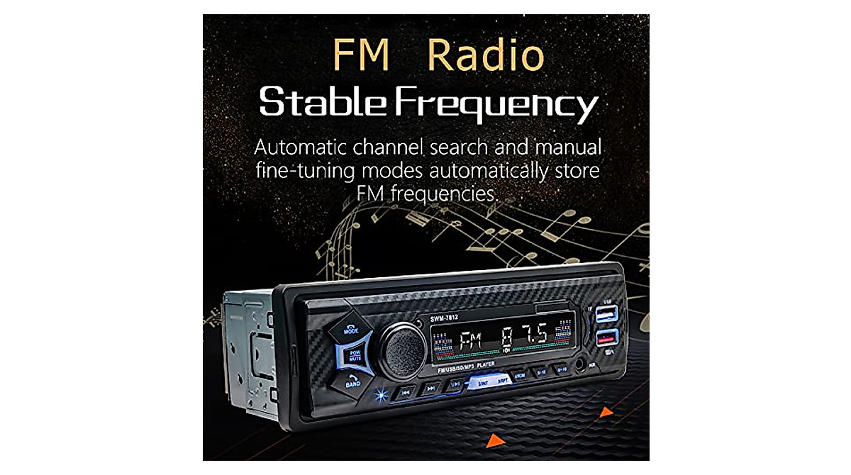 Bluetooth Single Din Car Stereo | 7-Inch Radio System
