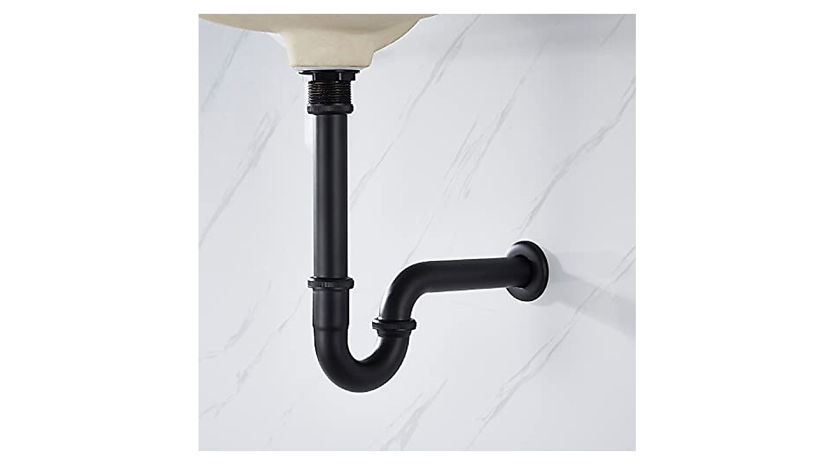GORDEE Matte Black Bathroom Sink P-Trap Kit