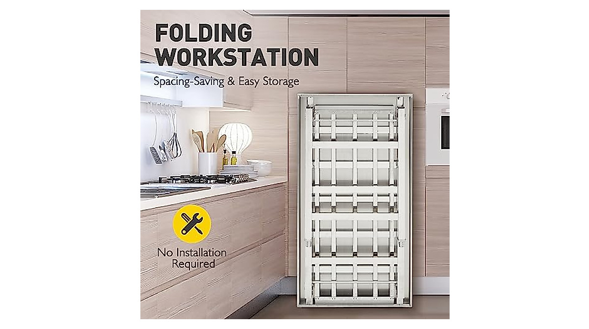 Stainless Steel Folding Table - Heavy Duty & Versatile