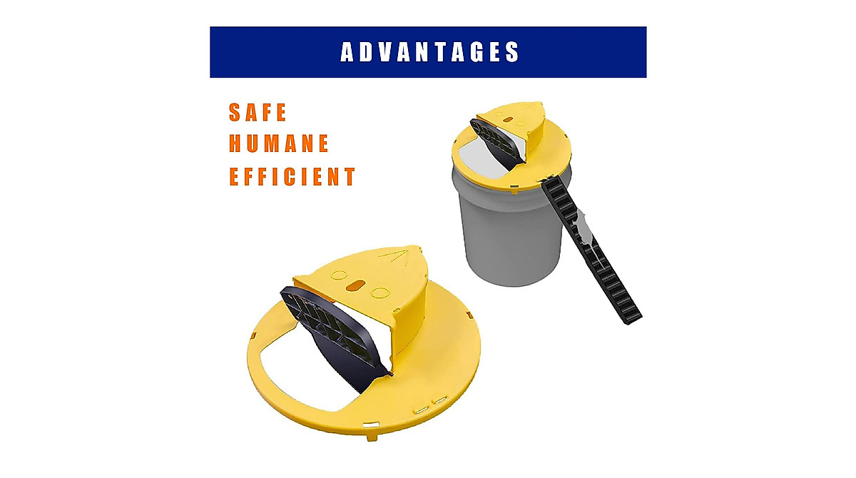 Mavonne Mouse Trap Bucket Lid 2-Pack for Humane Mouse & Rat Catching