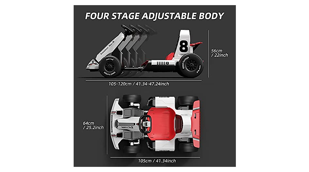 XJD 12V Electric Go Kart for Kids & Adults - Racing & Drifting Fun