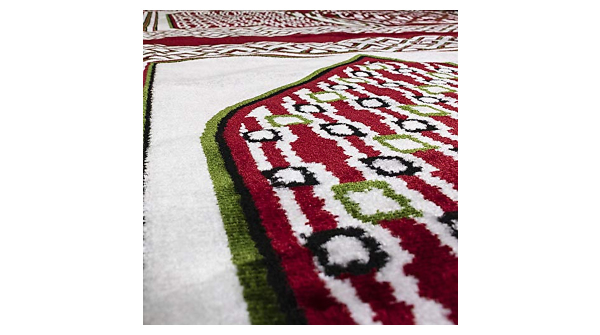 Modefa Multi Person Velvet Prayer Rug - Perfect for Families