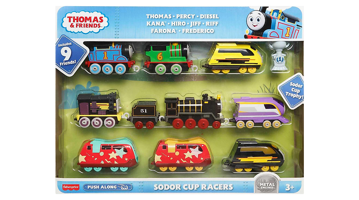 Thomas & Friends Diecast Race Set of 9 Kids Train Engines for Ages 3+
