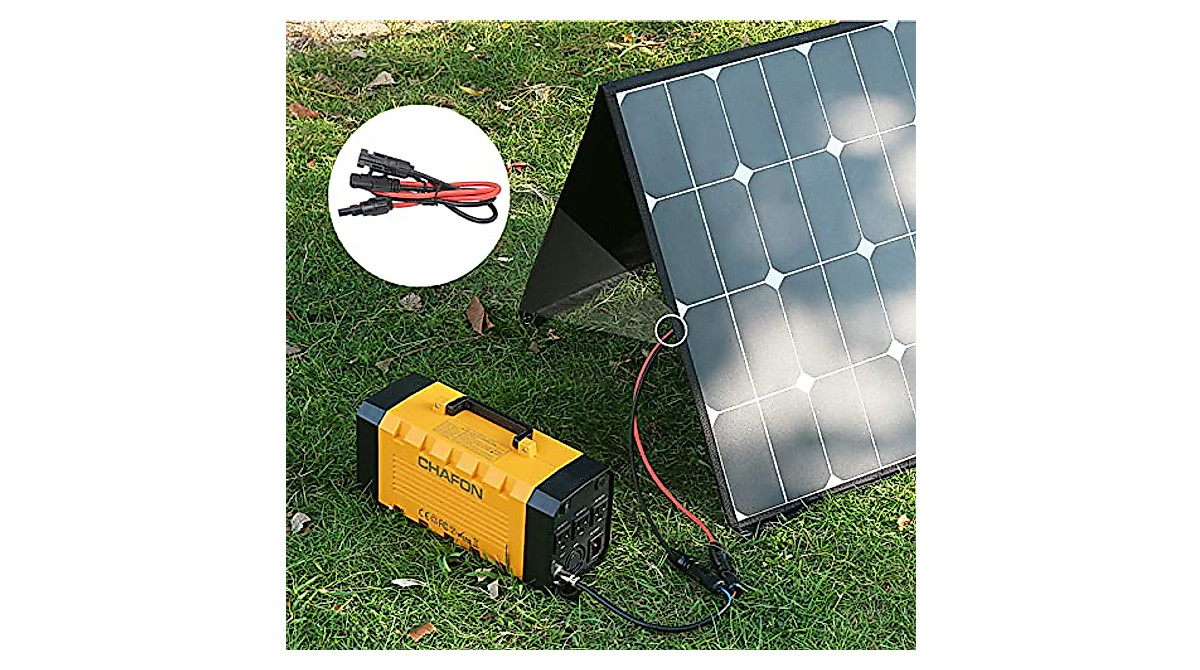 Solar Panel to SAE Extension Cable - 2Ft 10AWG Waterproof Power Cable