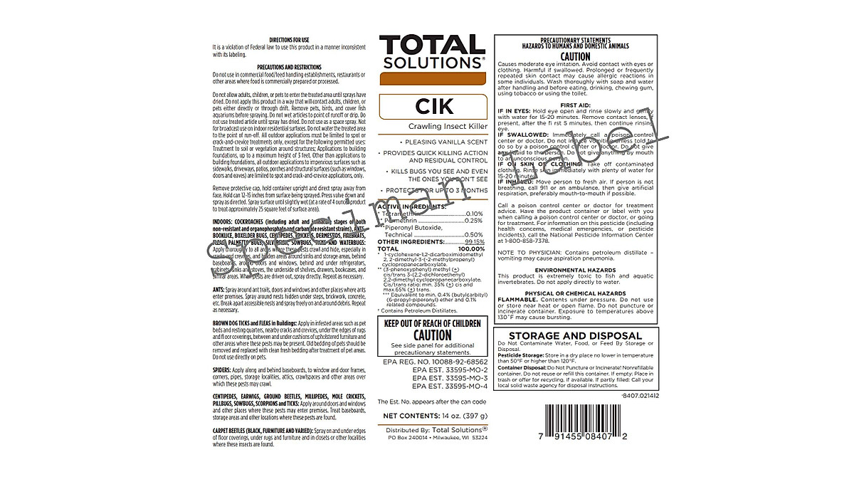 Total Solutions CIK Crawling Insect Killer - Fast Action