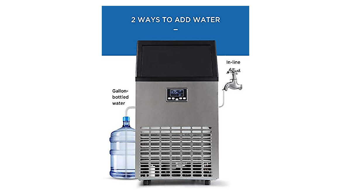 ADT Stainless Steel Commercial Ice Machine - Compact & Portable