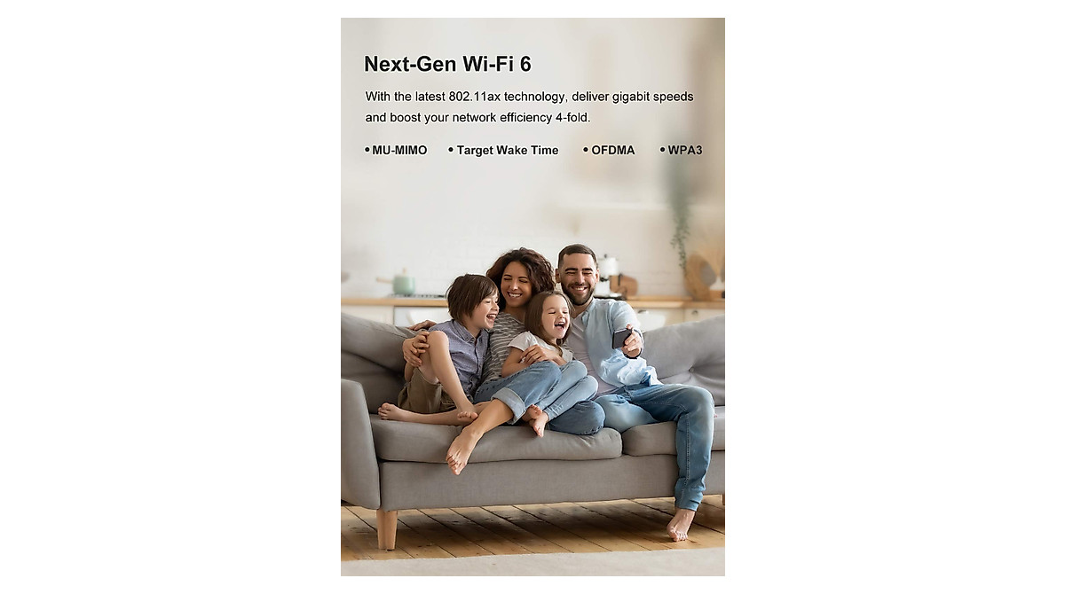 Mercku M6 Wi-Fi 6 Router - Mesh Coverage Up to 6,000 Sq.Ft.