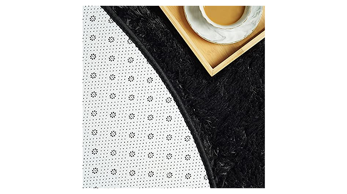 ISEAU Fluffy Round Rug - Stylish & Comfy for Kids