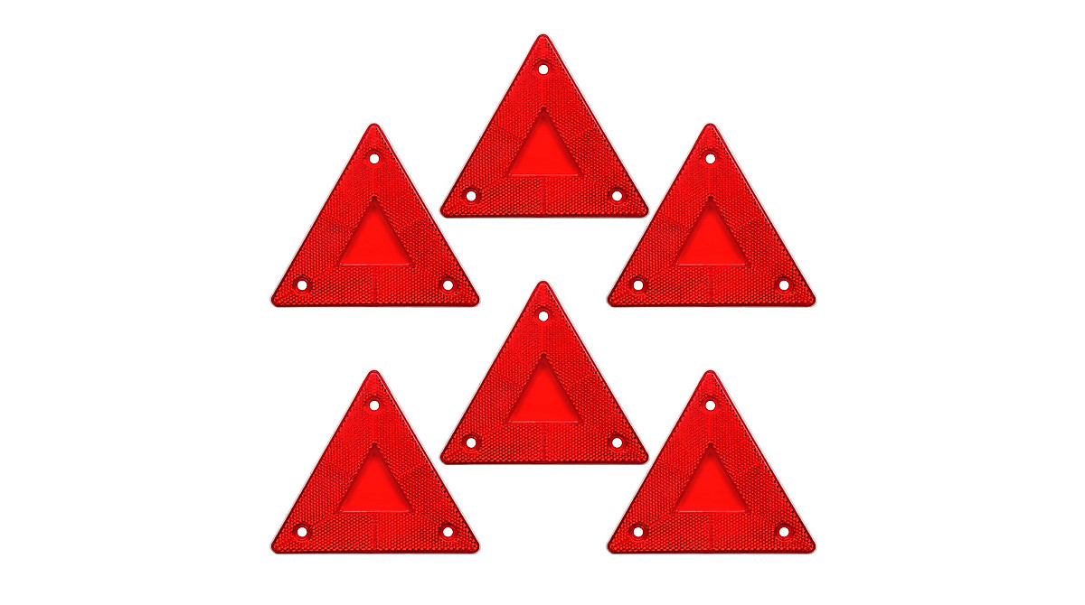 Enjoyist 6-Pack Red Safety Reflector Warning Signs