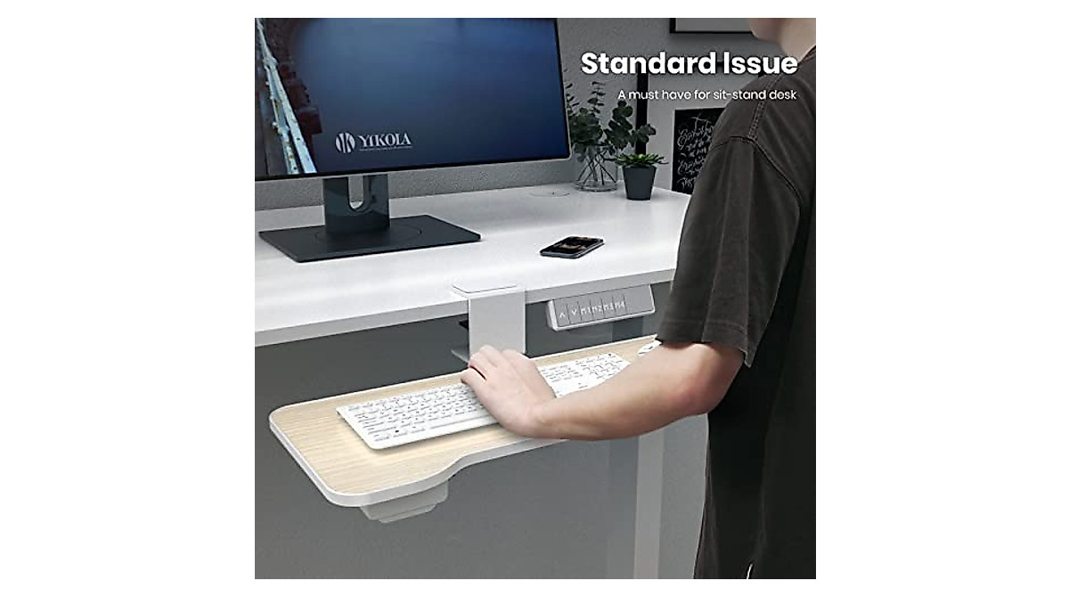 Yikola 360° Rotating Under Desk Keyboard Tray - Ergonomic