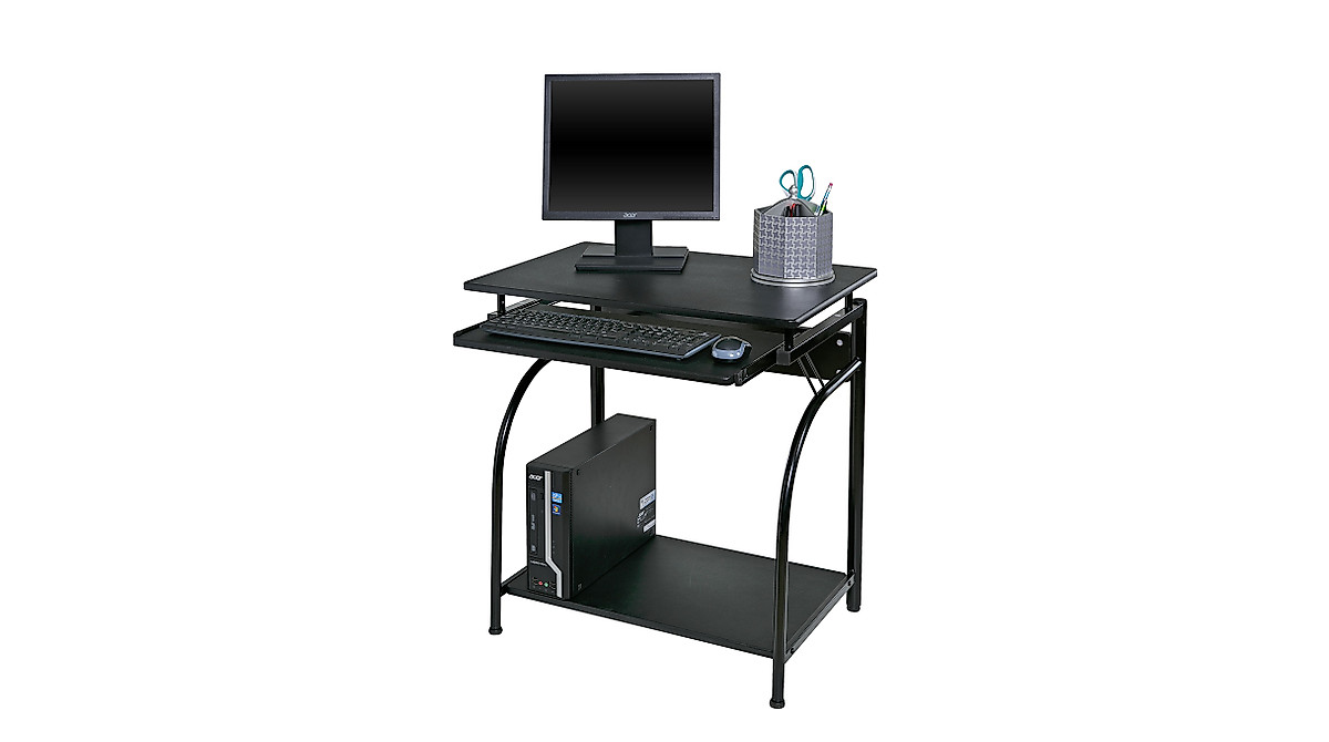 OneSpace Stanton Computer Desk with Keyboard Tray - Black