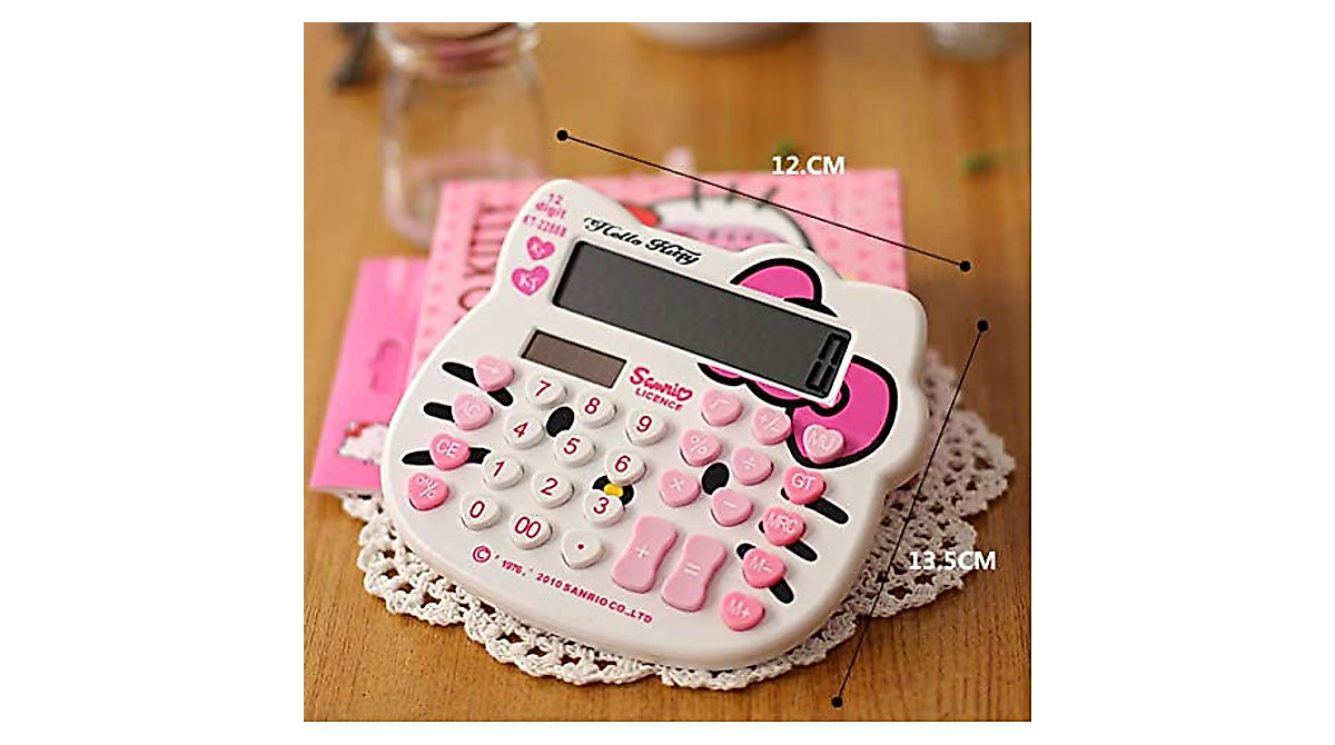 Adorable Hello Kitty 12-Digit Calculator for School & Home