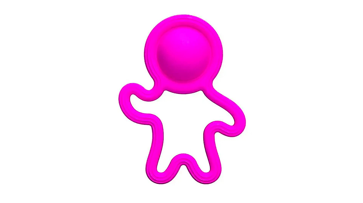 Fat Brain Toys Lil Dimpl Pink - Engaging Sensory Teether
