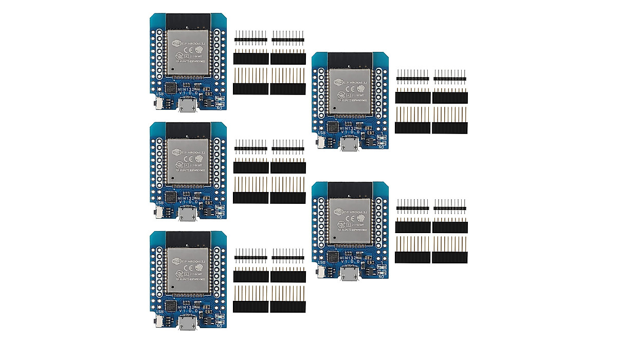 5PCS ESP32 D1 Mini WiFi & Bluetooth Development Board - Compatible with ...
