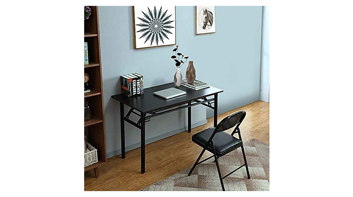 Office Desk 47 Inches Folding Computer Table for Home & Office