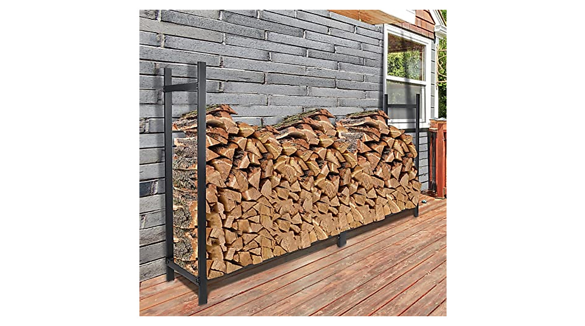 Heavy Duty 8ft Firewood Rack for Outdoor Use from RedSwing