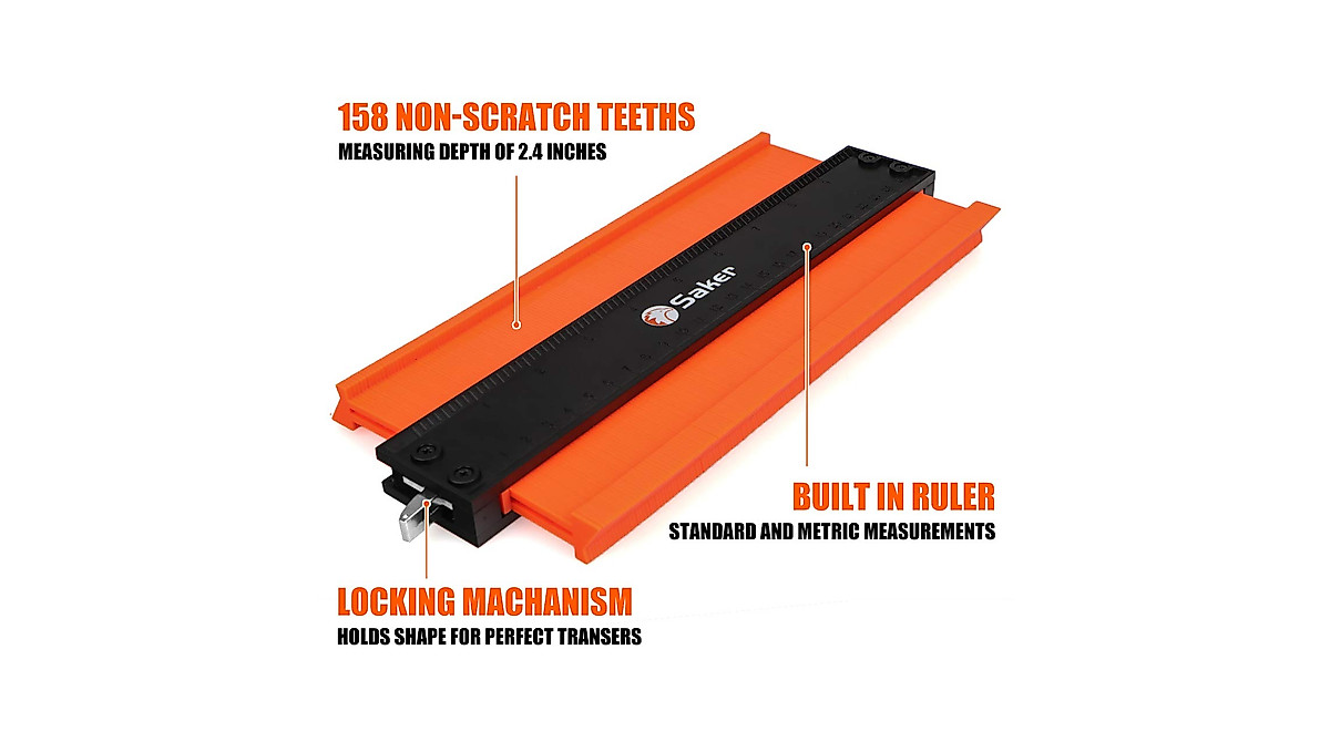 Saker Contour Gauge 10 Inch Lock for Precise Shape Duplication