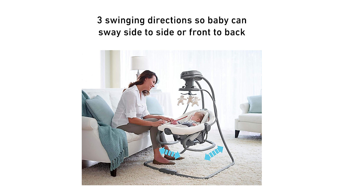 Graco DuetSoothe Swing & Rocker Winslet | 2-in-1 Baby Soothing Solution