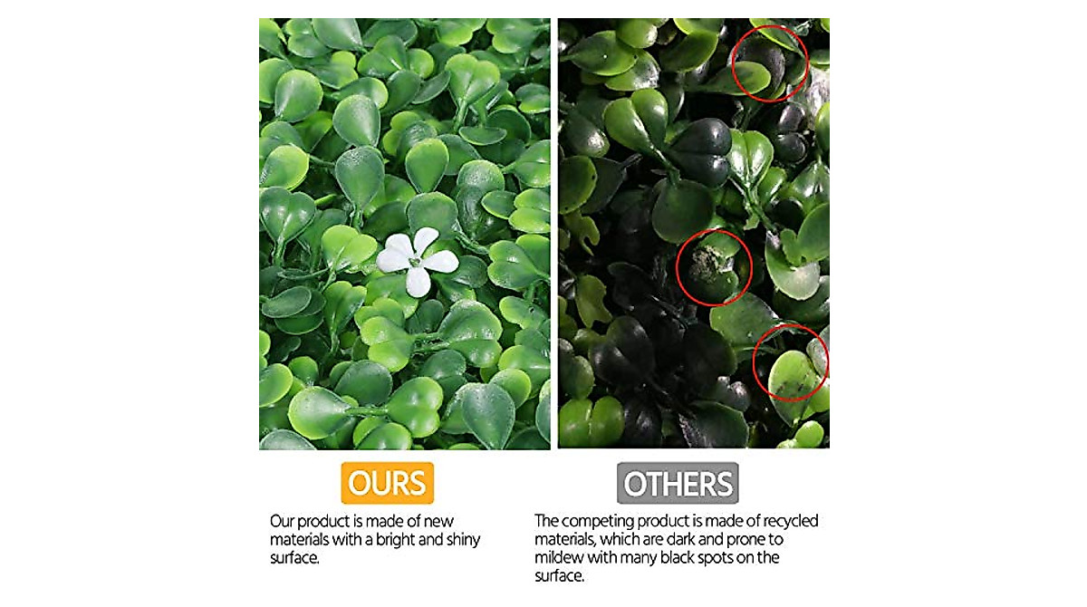 Yaheetech Artificial Boxwood Panels | UV Protected Hedge