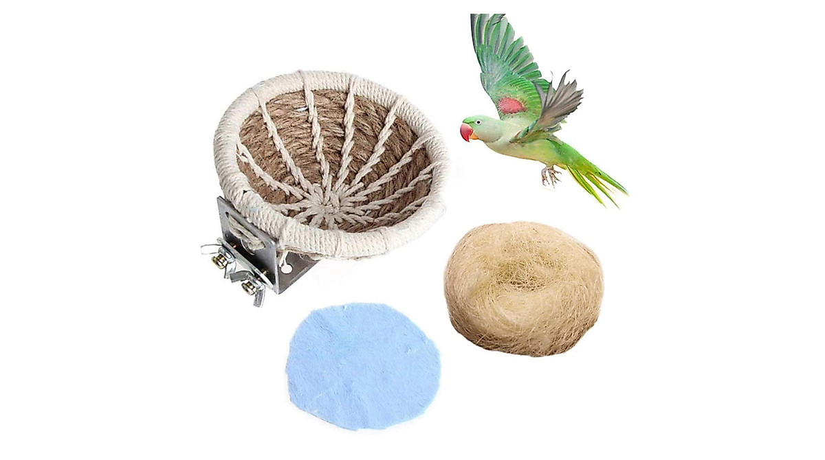 Kathson Cotton Rope Bird Breeding Nest for Small Parrots & Birds