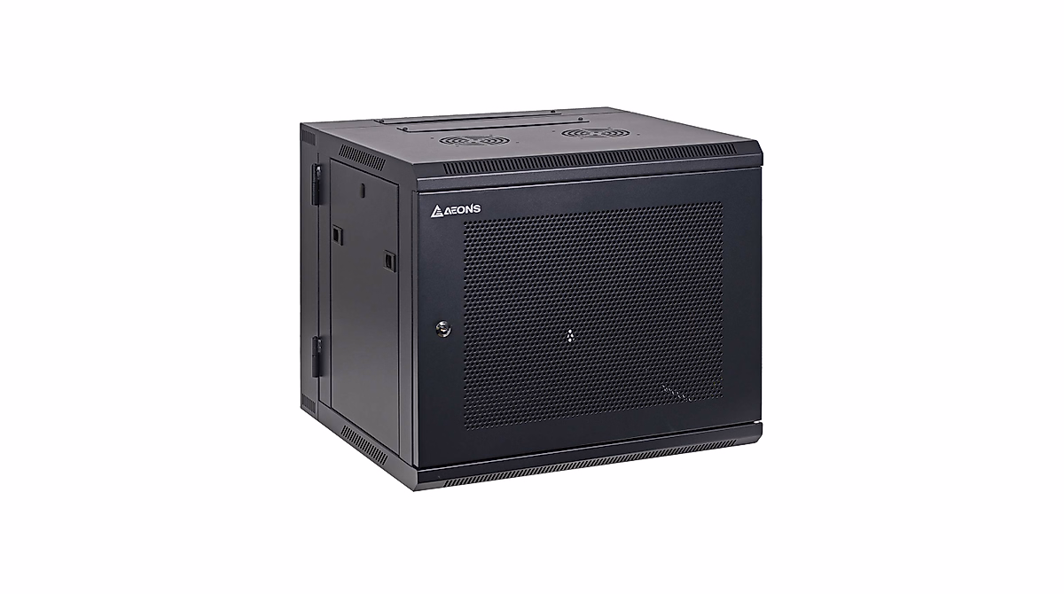 AEONS 9U Wall Mount Server Rack - Rugged 19-Inch Network Enclosure