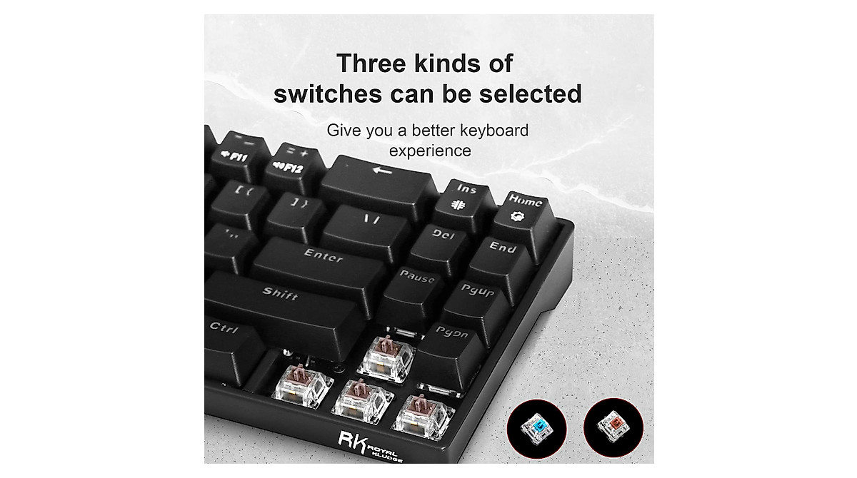 RK ROYAL KLUDGE RK71 Wireless Mechanical Keyboard