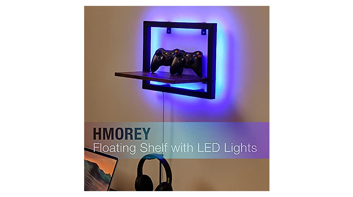 HMOREY LED Floating Display Shelf - Illuminated & Stylish