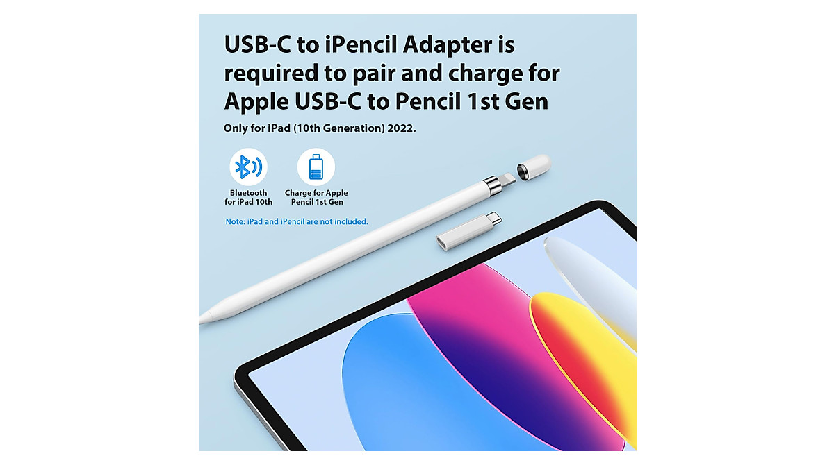 USB-C to Apple Pencil Adapter for iPad 10th Gen