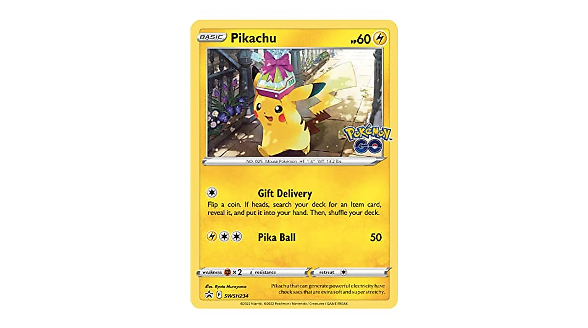 Pokemon TCG GO Pikachu Tin with Foil Cards & Booster Packs