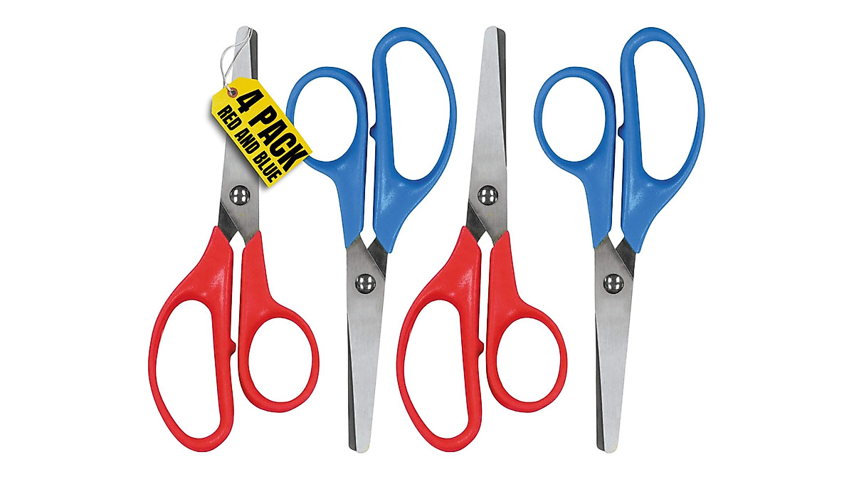 Kids Safety Scissors 2 Pack | Blunt Tip & Left-Right Hand Design