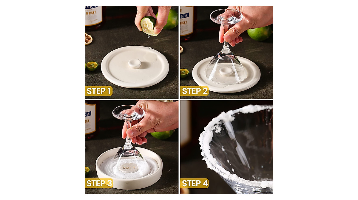 Enhance Cocktails with Cosnou Salt Rimmer Set - 2 Pack