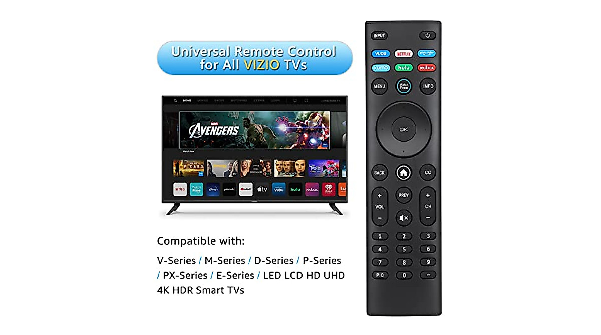 OMAIC XRT140 Universal Remote for VIZIO Smart TVs | Fast & Easy Control