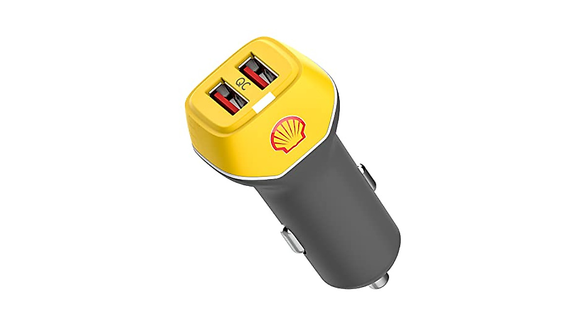 Shell Mini Car Charger 24W Dual Port Fast Charge USB Adapter