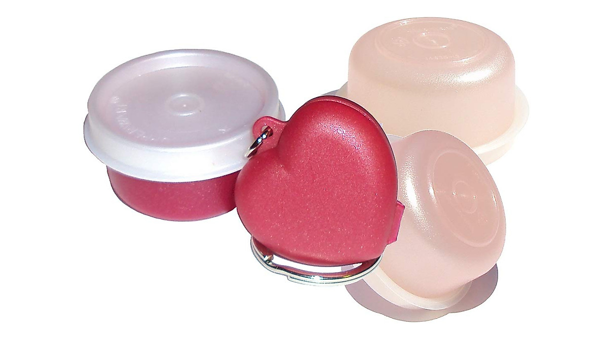 Tupperware Smidgets Mini Bowls & Heart Keychain