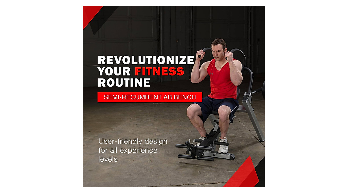 Body-Solid Semi-Recumbent Ab Bench - Core Workout