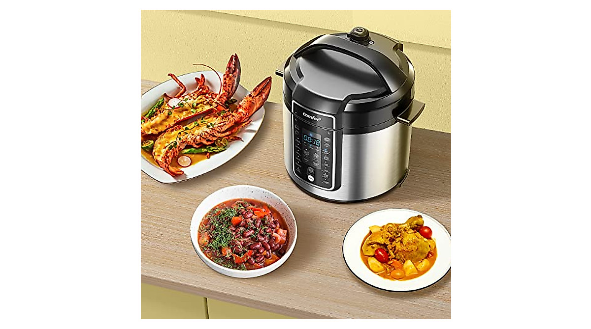 COMFEE’ 6 Quart Pressure Cooker 12-in-1, Multi-Functional Kitchen Appliance