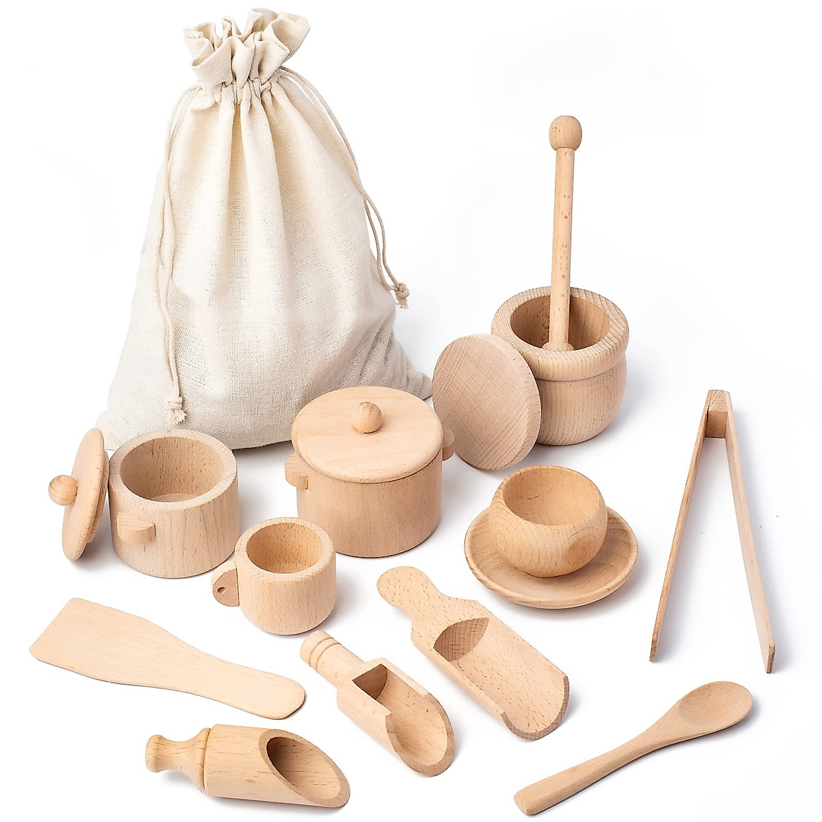 Wooden Sensory Bin Tools for Toddlers Montessori Play Sets