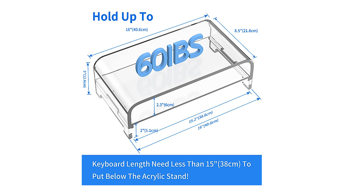 Beimu Acrylic Monitor Stand - Elevate Your Workspace