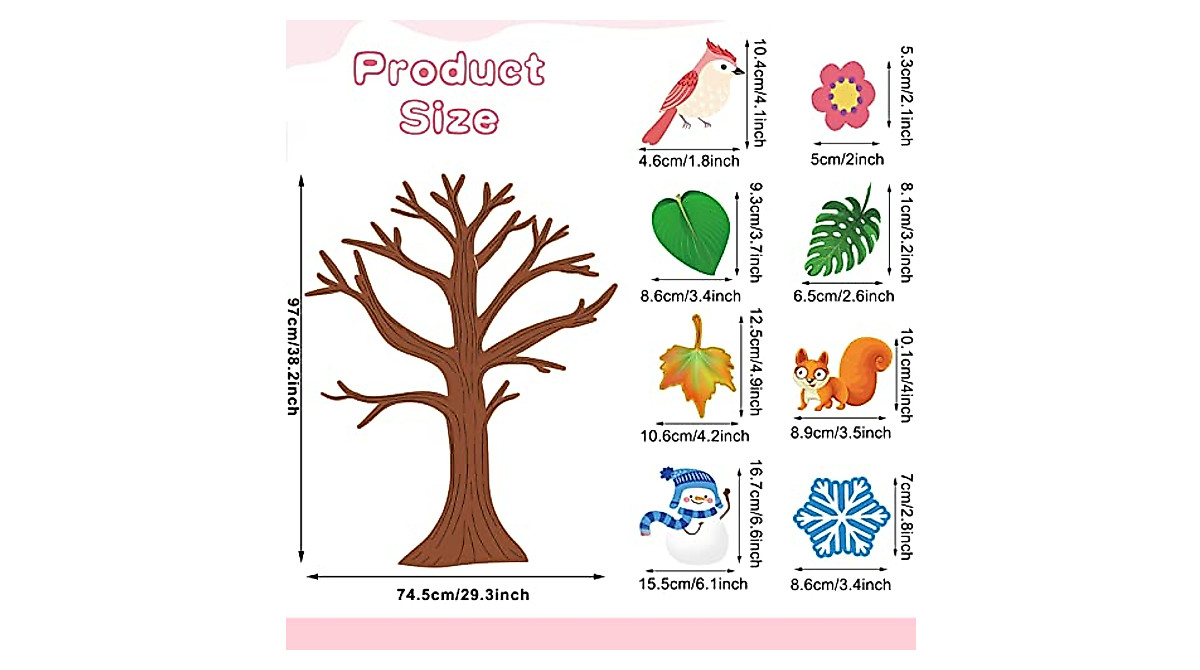 Seasonal Tree Bulletin Board Set for Classroom Decor